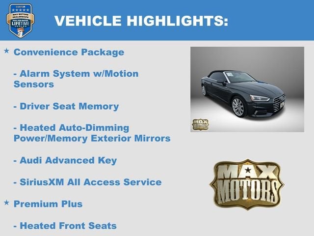 2018 Audi A5 Cabriolet Premium Plus